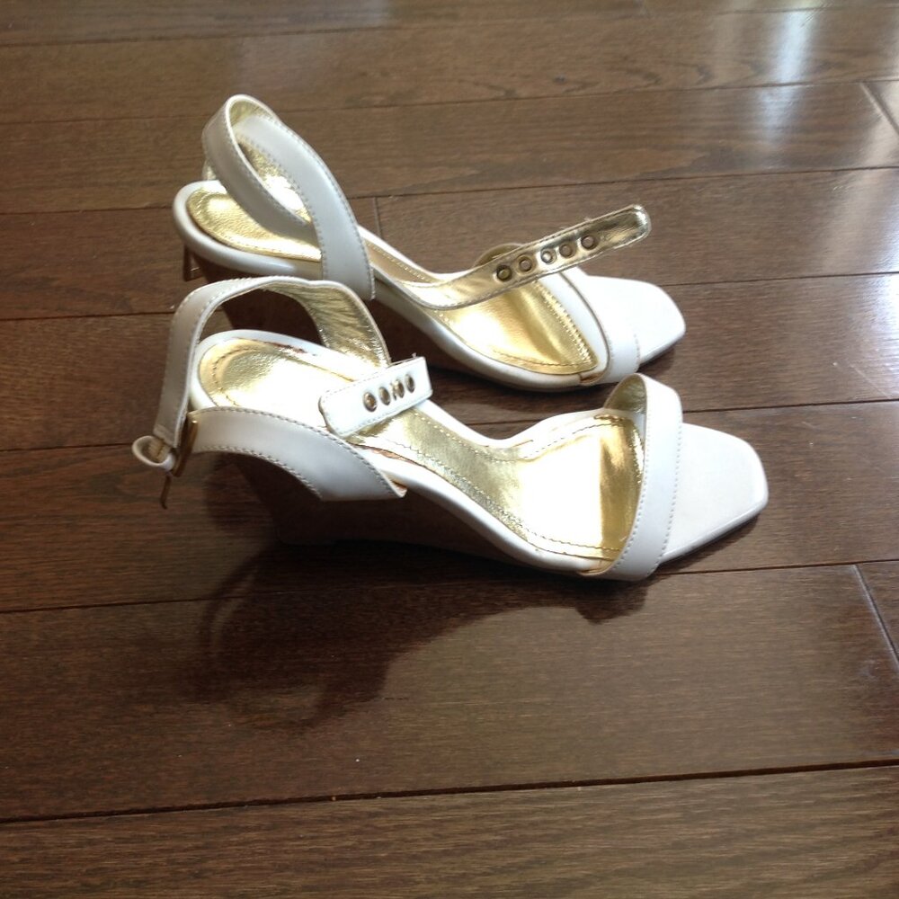White Wedge Sandals